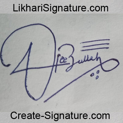 Signature Style For HafeezUllah