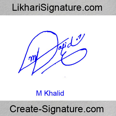 M Khalid Signature Style
