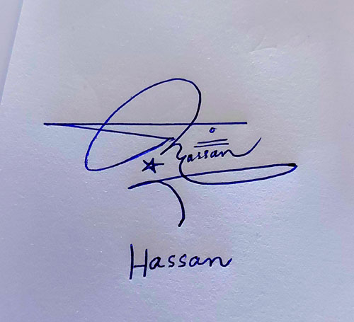 Hassan Name Handwritten Signature
