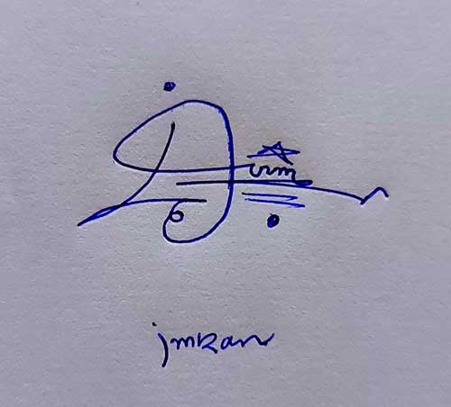 Imran Name Handwritten Signature