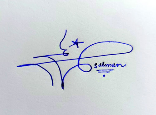 Salman Name Handwritten Signature
